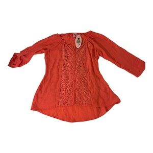 NWT Dolled Up Coral Blouse $15